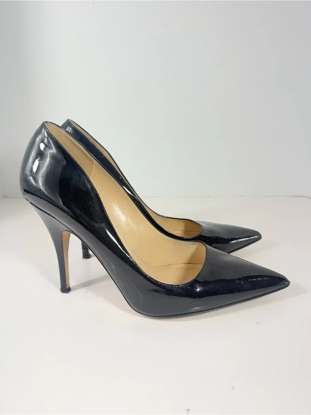 Kate Spade New York Black Patent Leather Pointed Toe Pumps Stiletto Heels US 10